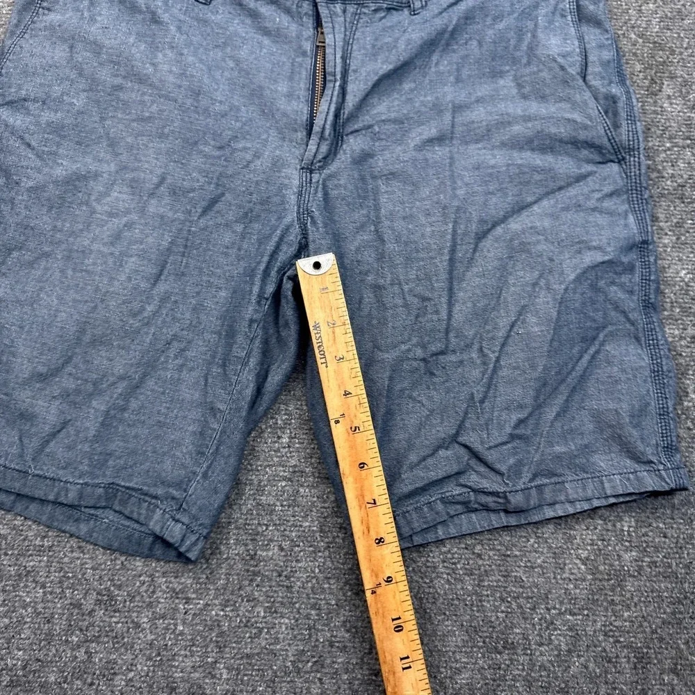 Banana Republic Aiden Chino Shorts Mens Size 33 Blue Gray Casual Stretch Classic